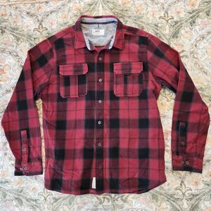 Jetty Mens Flannel - Size XL - Red Black - Button Up - Long Sleeve Shirt